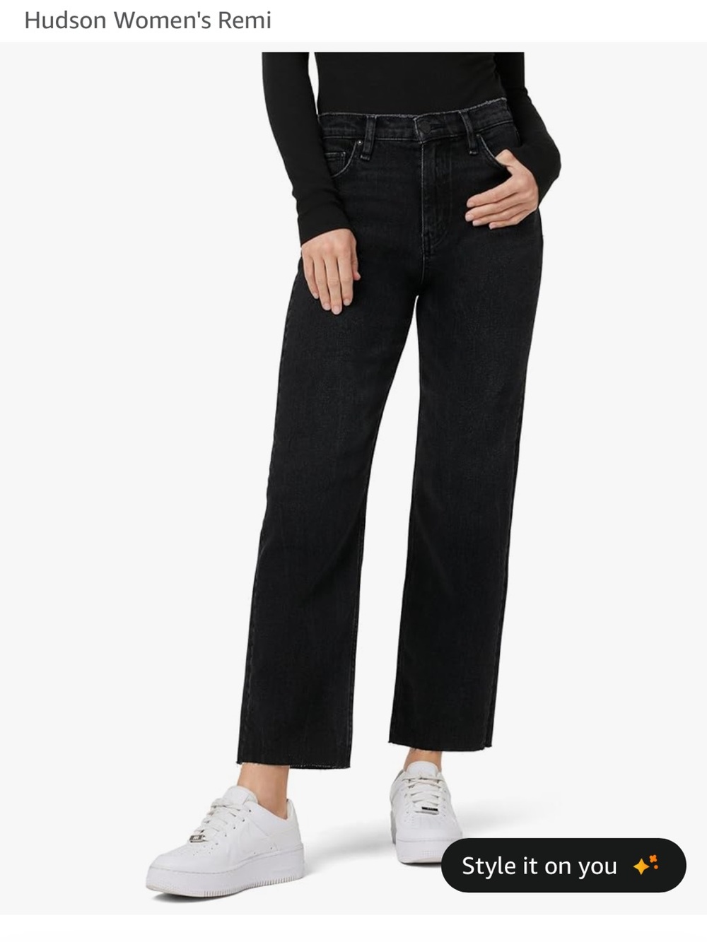 Hudson Remi High-Rise Straight Ankle Jeans Shade:Fade To Black Women’s Sz 30
